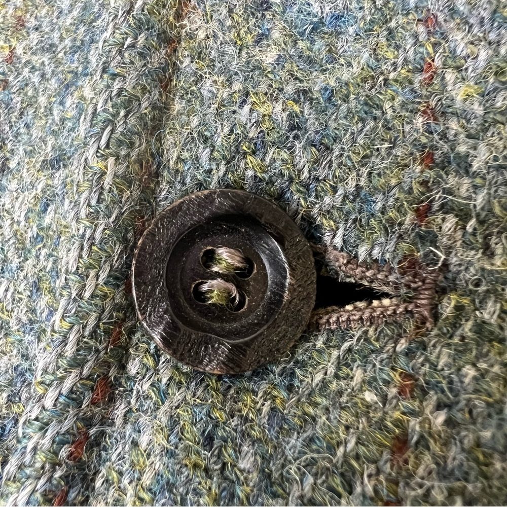 Harris Tweed The Fieldston Green Scottish Virgin Wool Men’s 42 Sport Coat Blazer - Picture 6 of 13